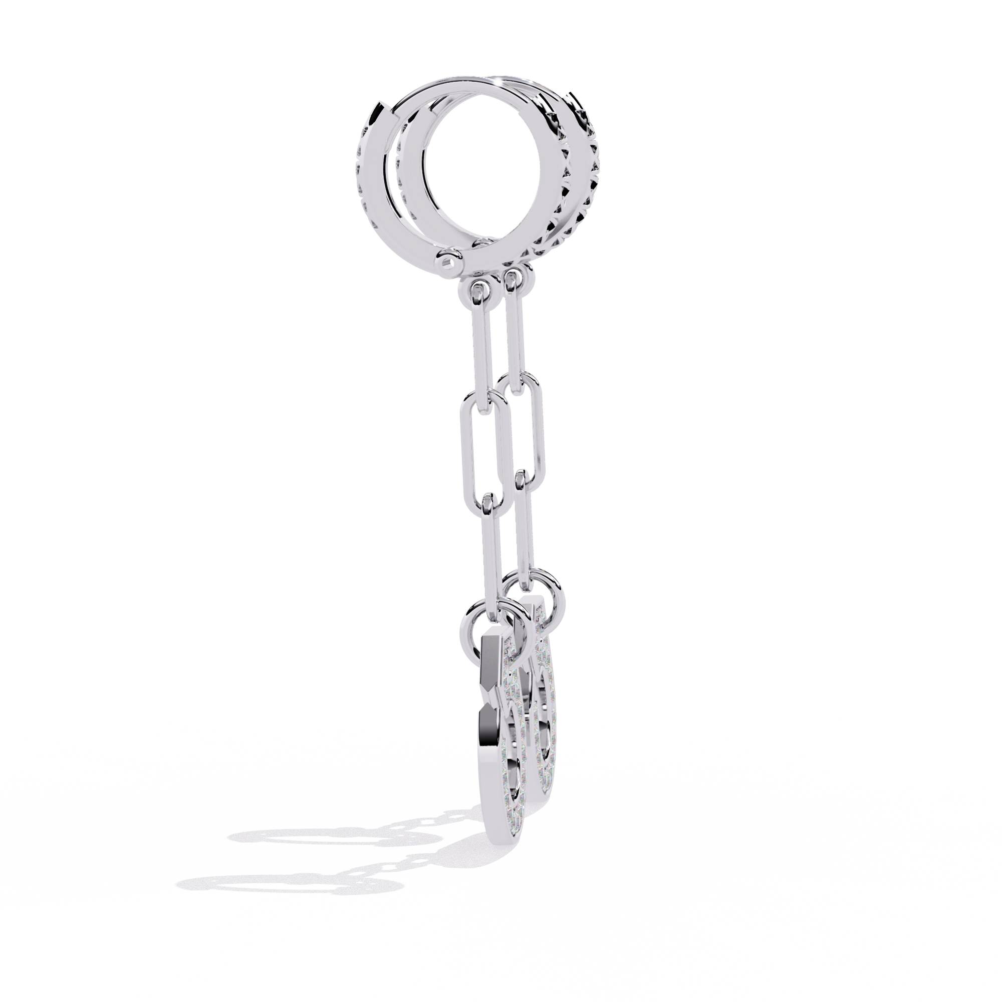 Drop Chain Earrings with Lab Grown Diamonds