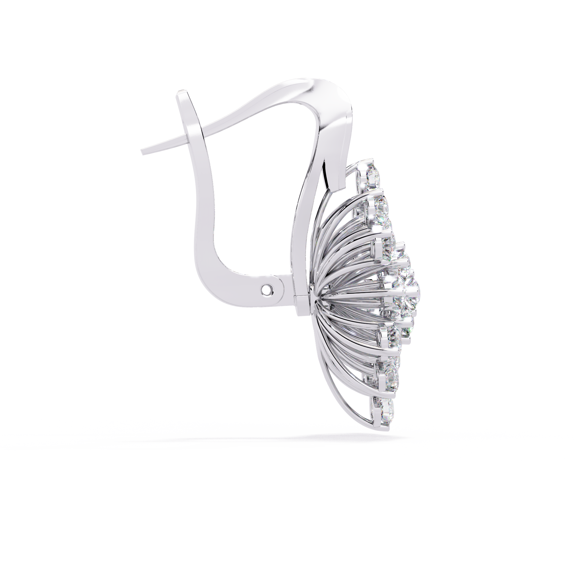 Sparkling Statement Floral Burst Lab Grown Diamond Earrings