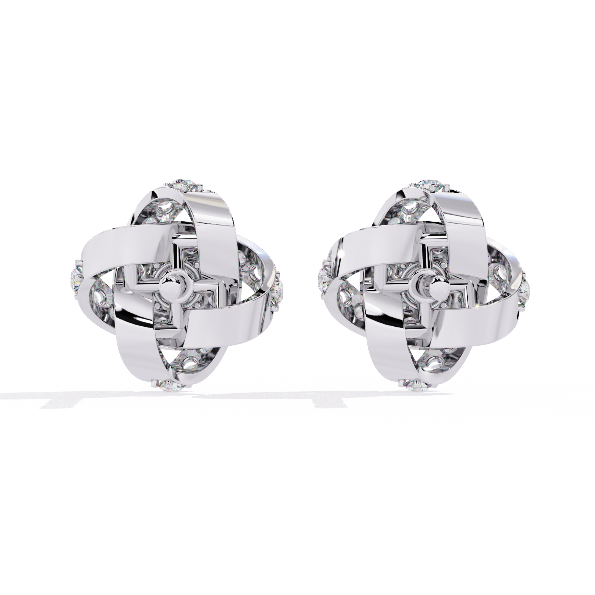 Twinkling Twirls Lab Diamond Earrings