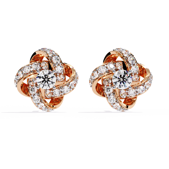 Twinkling Twirls Lab Diamond Earrings