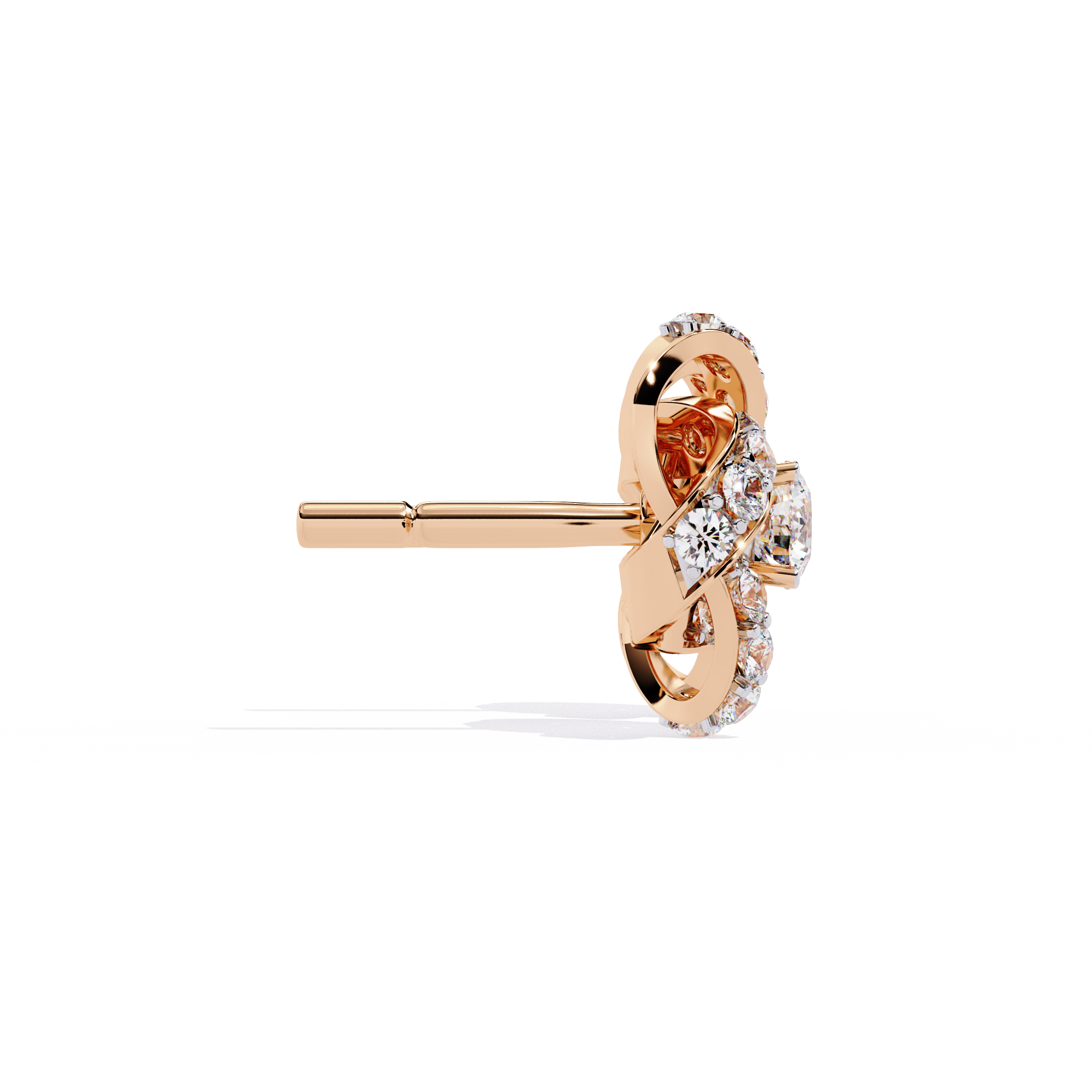 Twinkling Twirls Lab Diamond Earrings