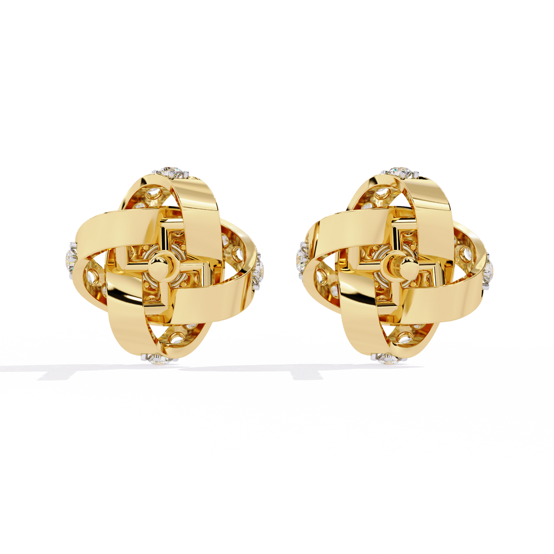 Twinkling Twirls Lab Diamond Earrings