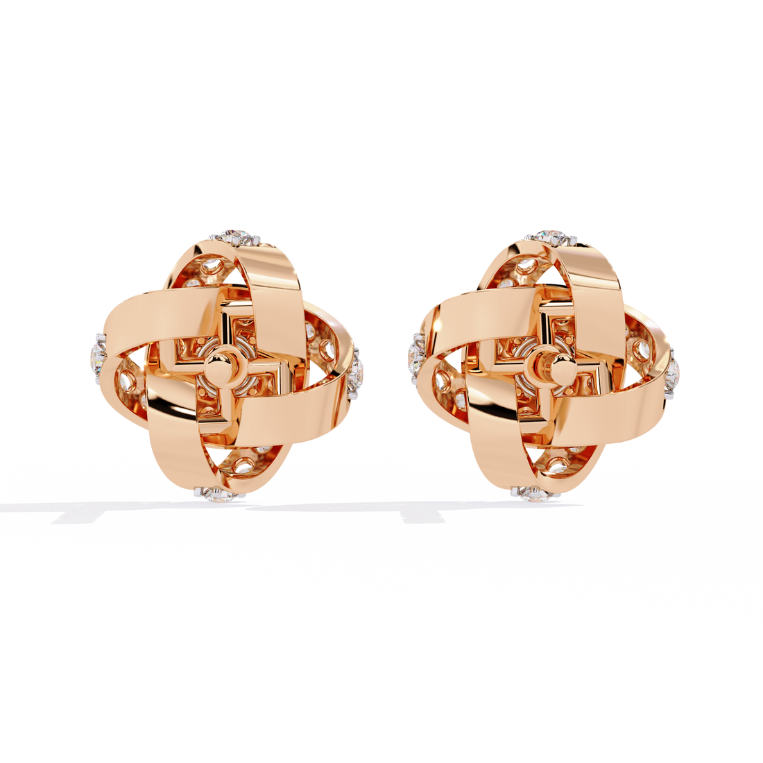 Twinkling Twirls Lab Diamond Earrings