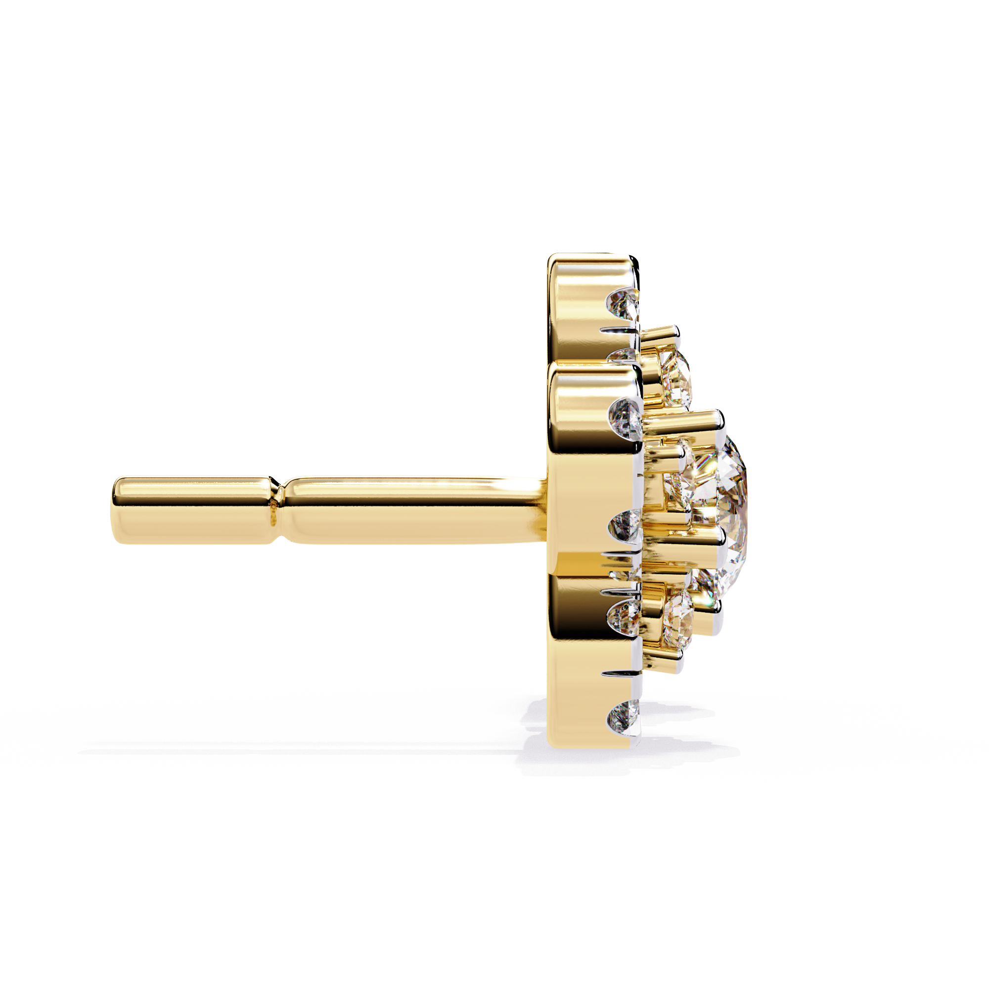 Floral Lab Grown Diamond Stud Earrings