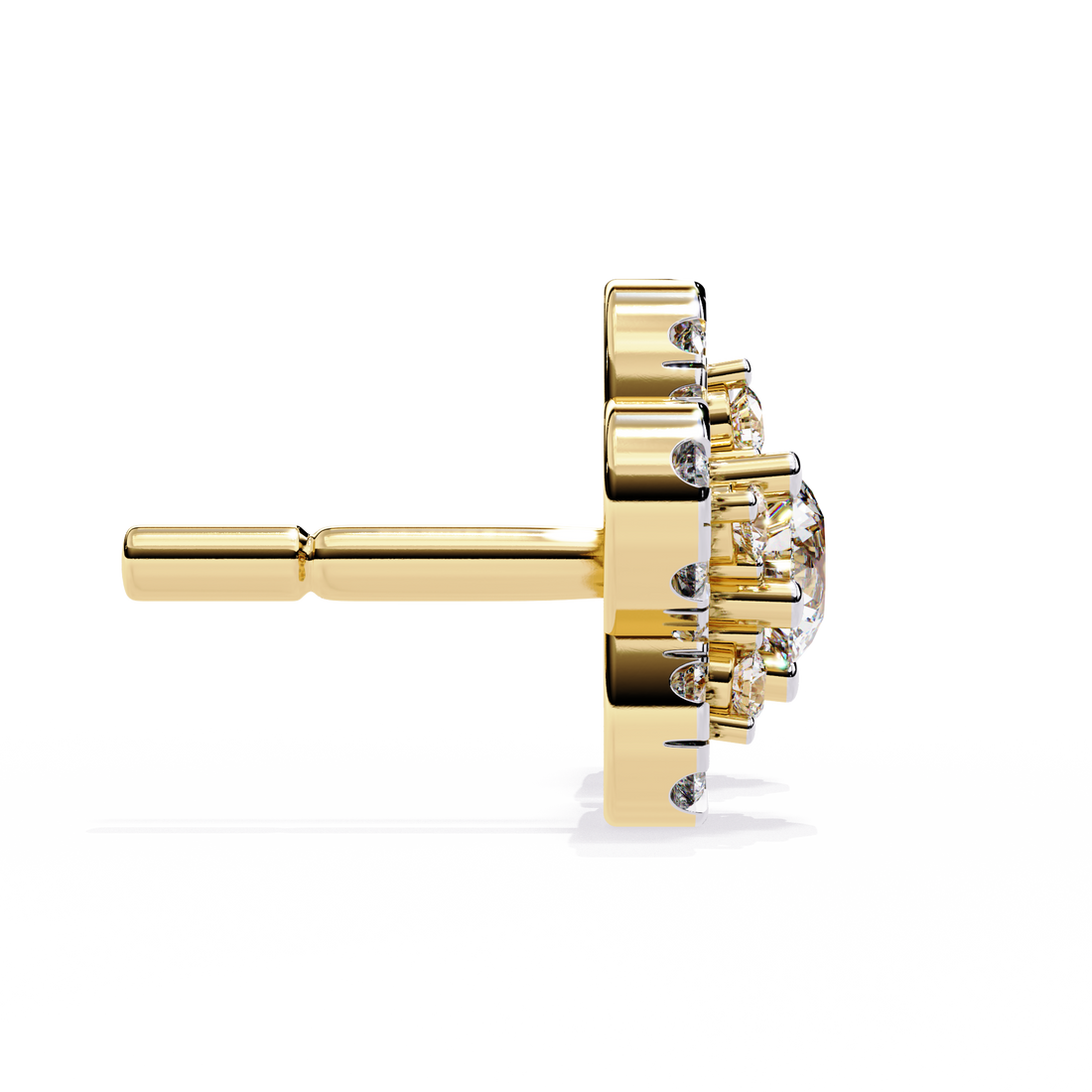 Floral Lab Grown Diamond Stud Earrings