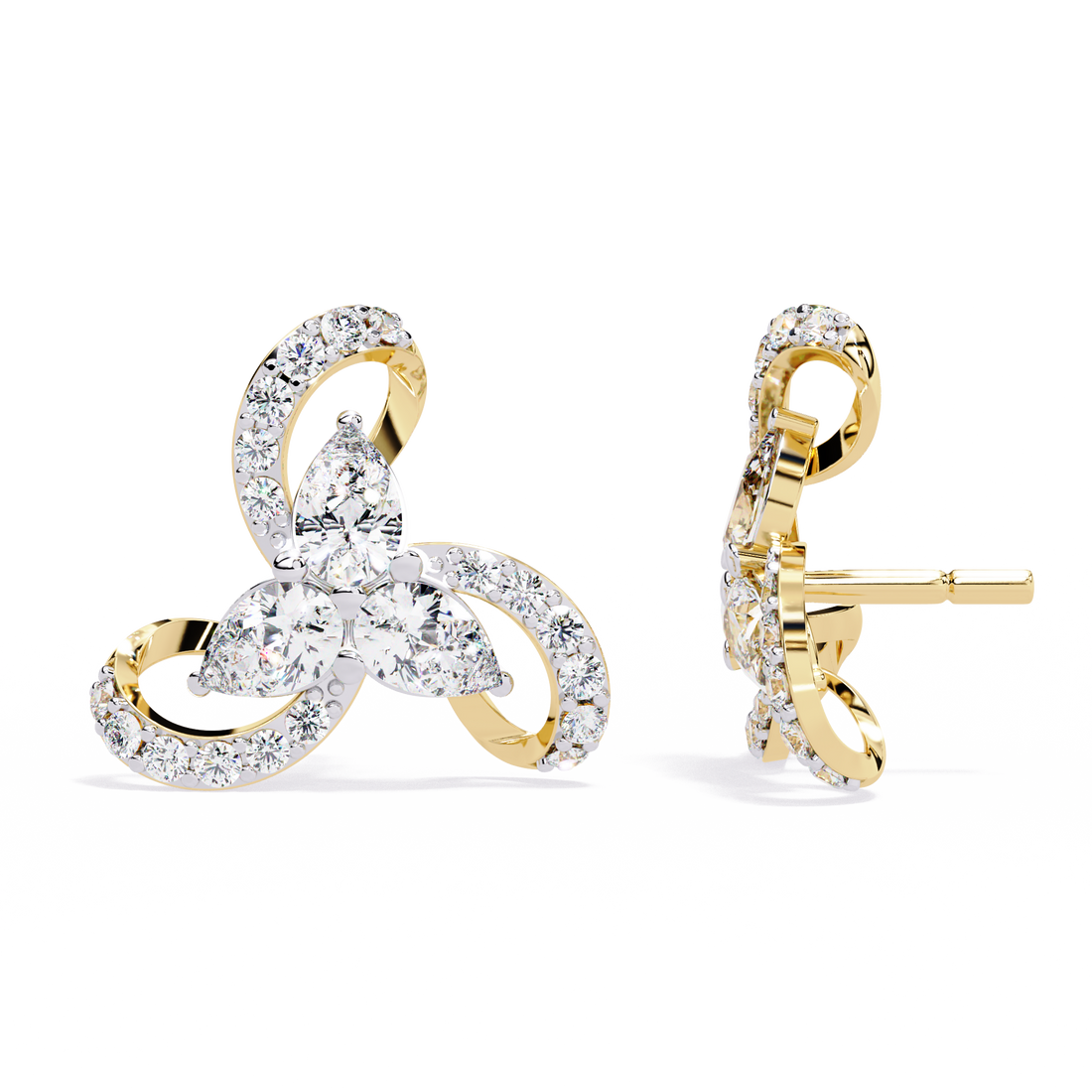 Lab Grown Diamond Double Hoop Earrings