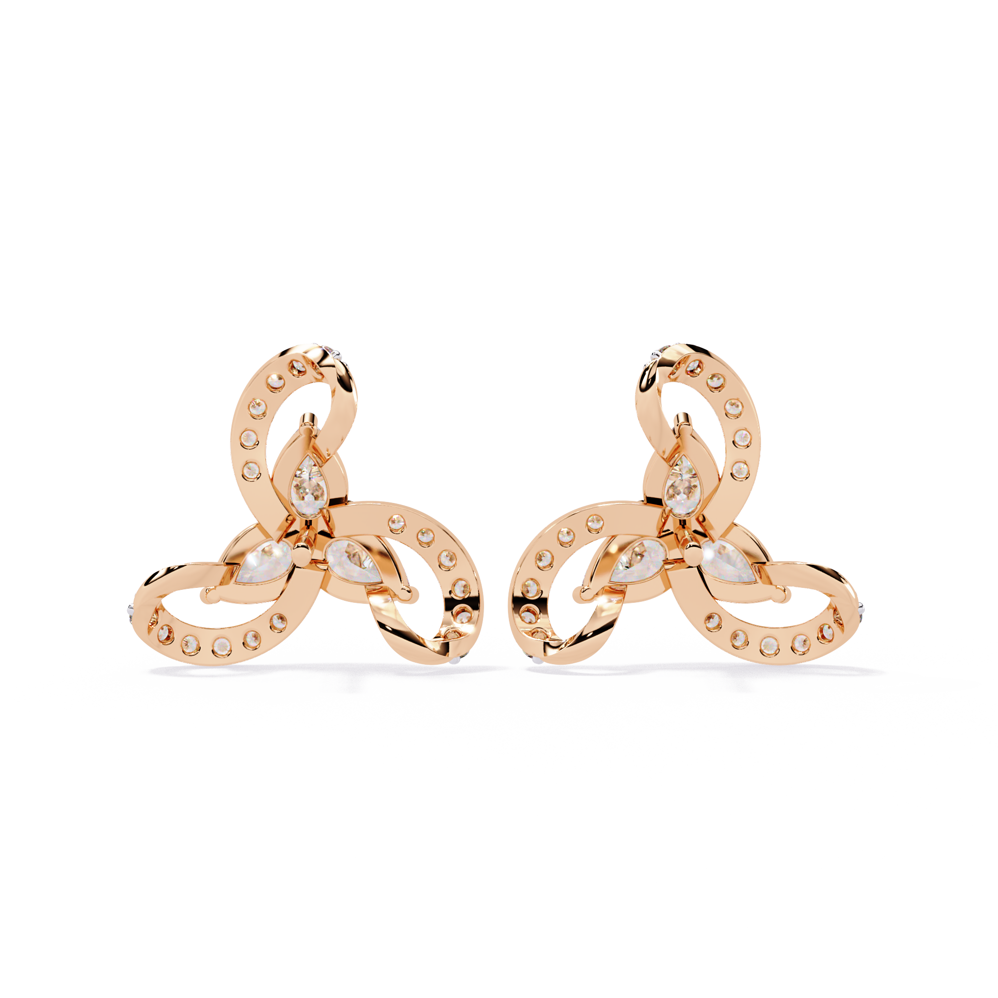 Lab Grown Diamond Double Hoop Earrings