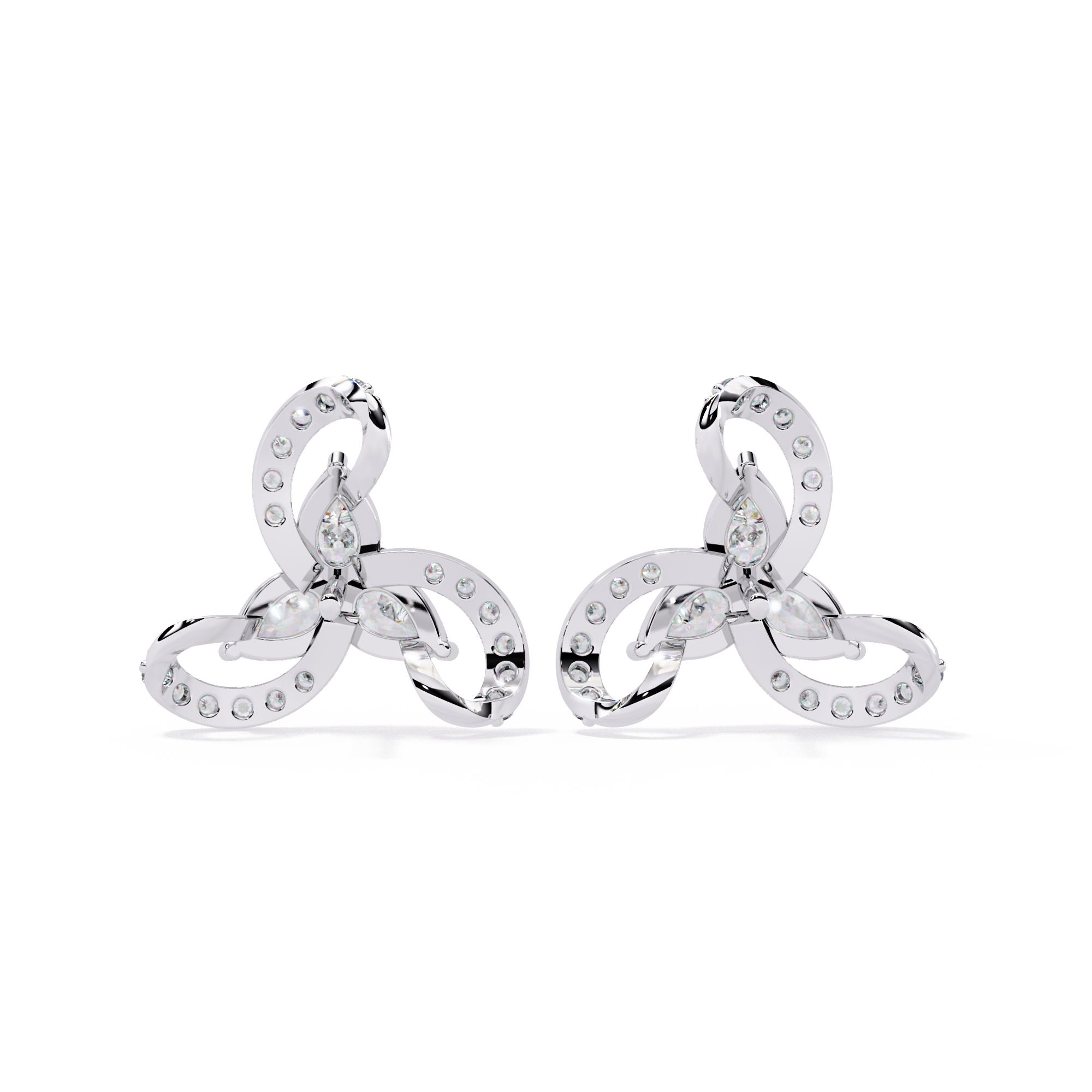 Lab Grown Diamond Double Hoop Earrings