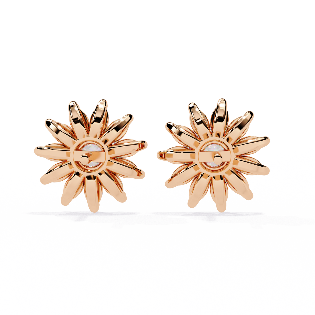 Lab Grown Marquise and Round Cut Cluster Earrings