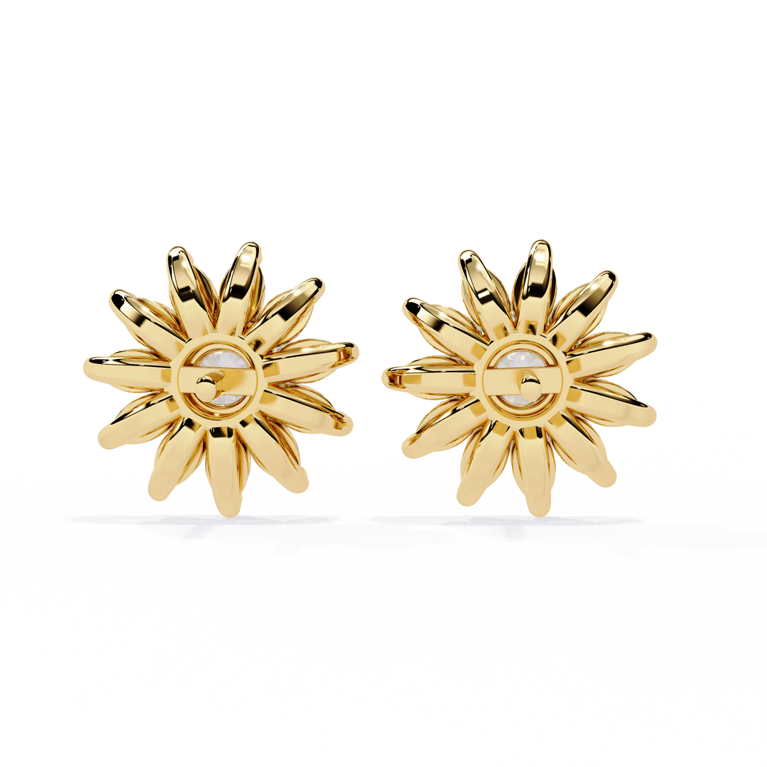 Lab Grown Marquise and Round Cut Cluster Earrings