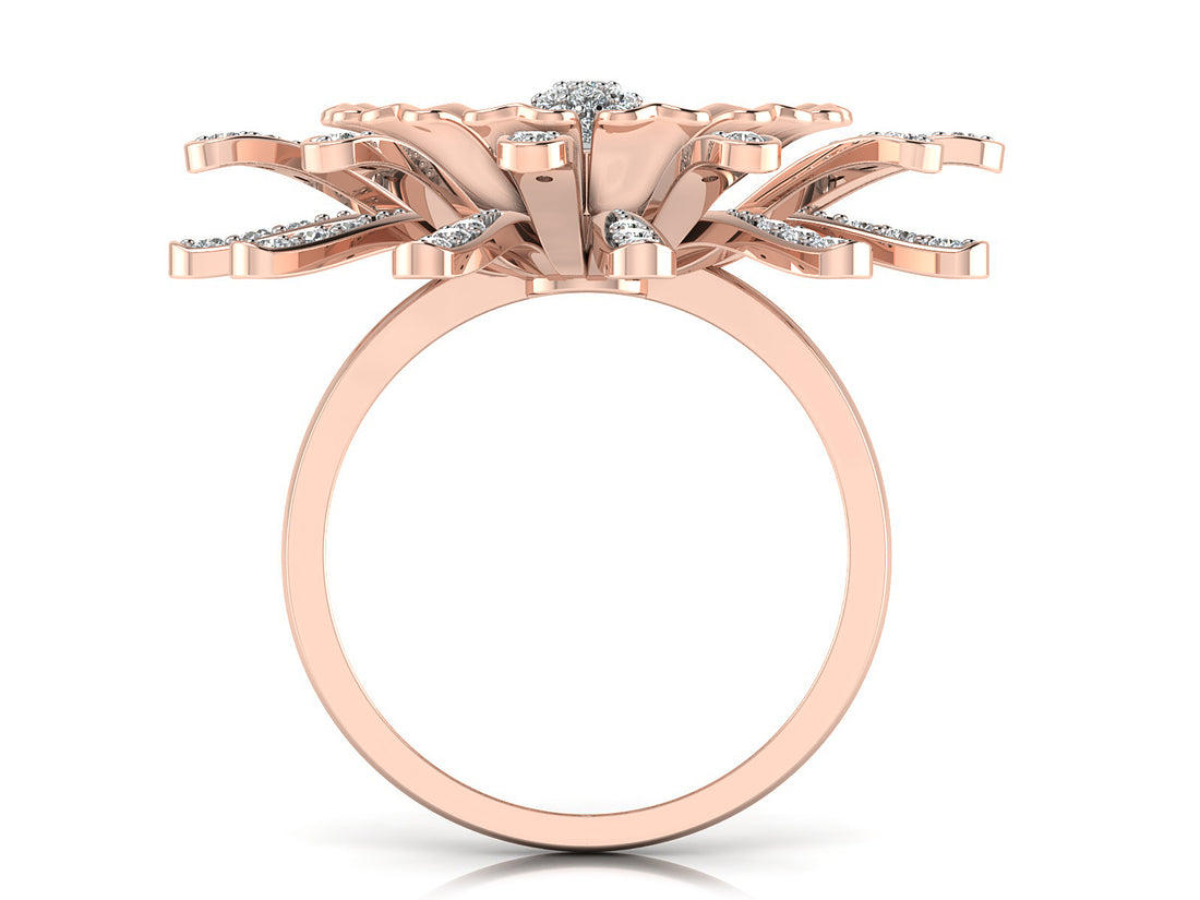 Golden Blossom Diamond Ring