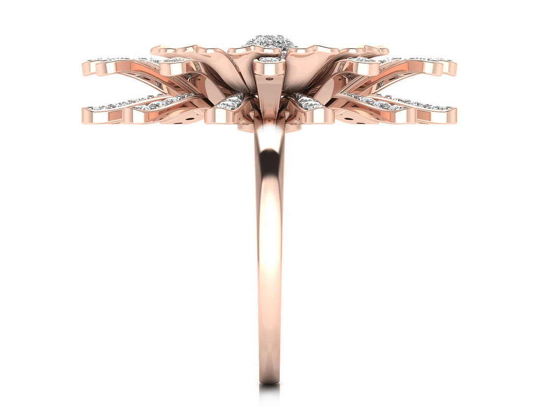 Golden Blossom Diamond Ring