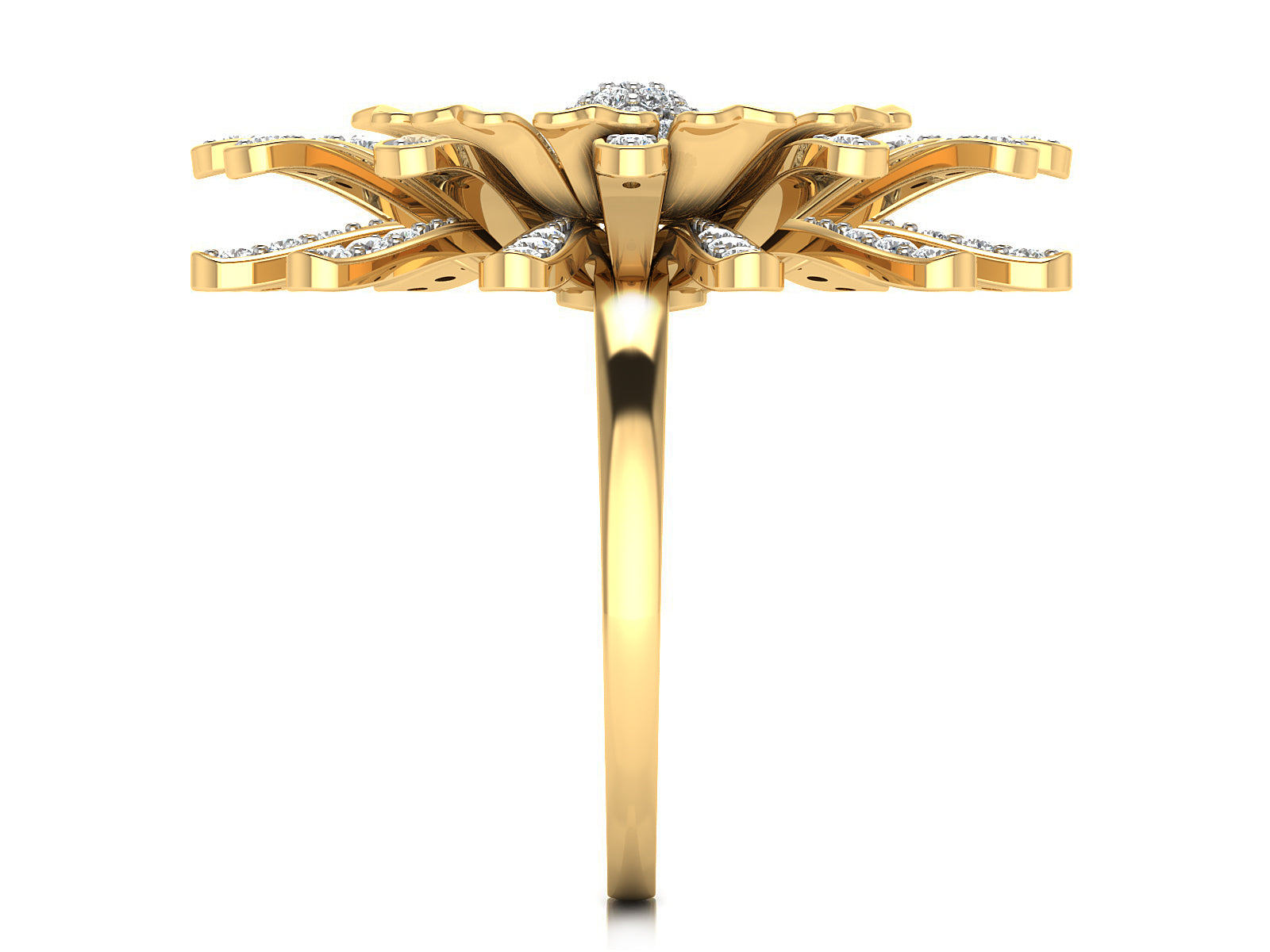Golden Blossom Diamond Ring
