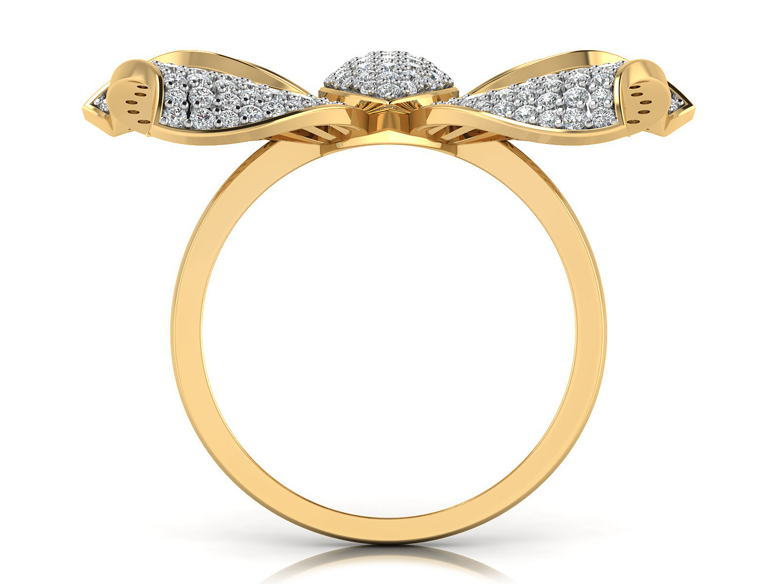 Gold Butterfly Diamond Ring