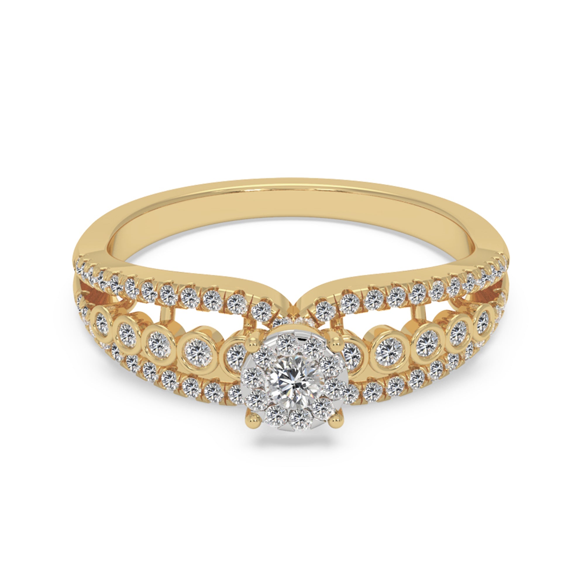 Intricate Lab-Grown Diamond Statement Ring