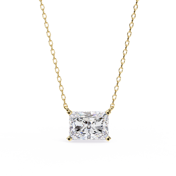 East West Diamond pendant with chain