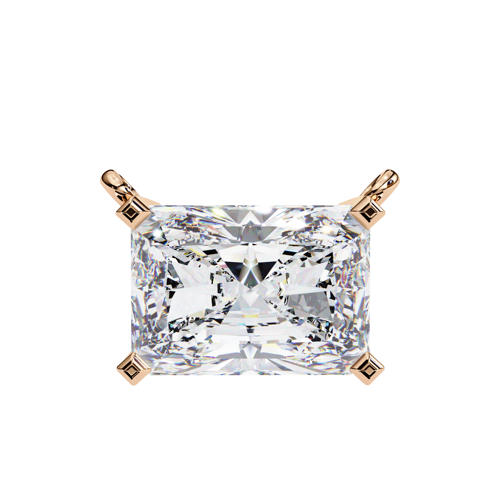 East West Diamond pendant with chain