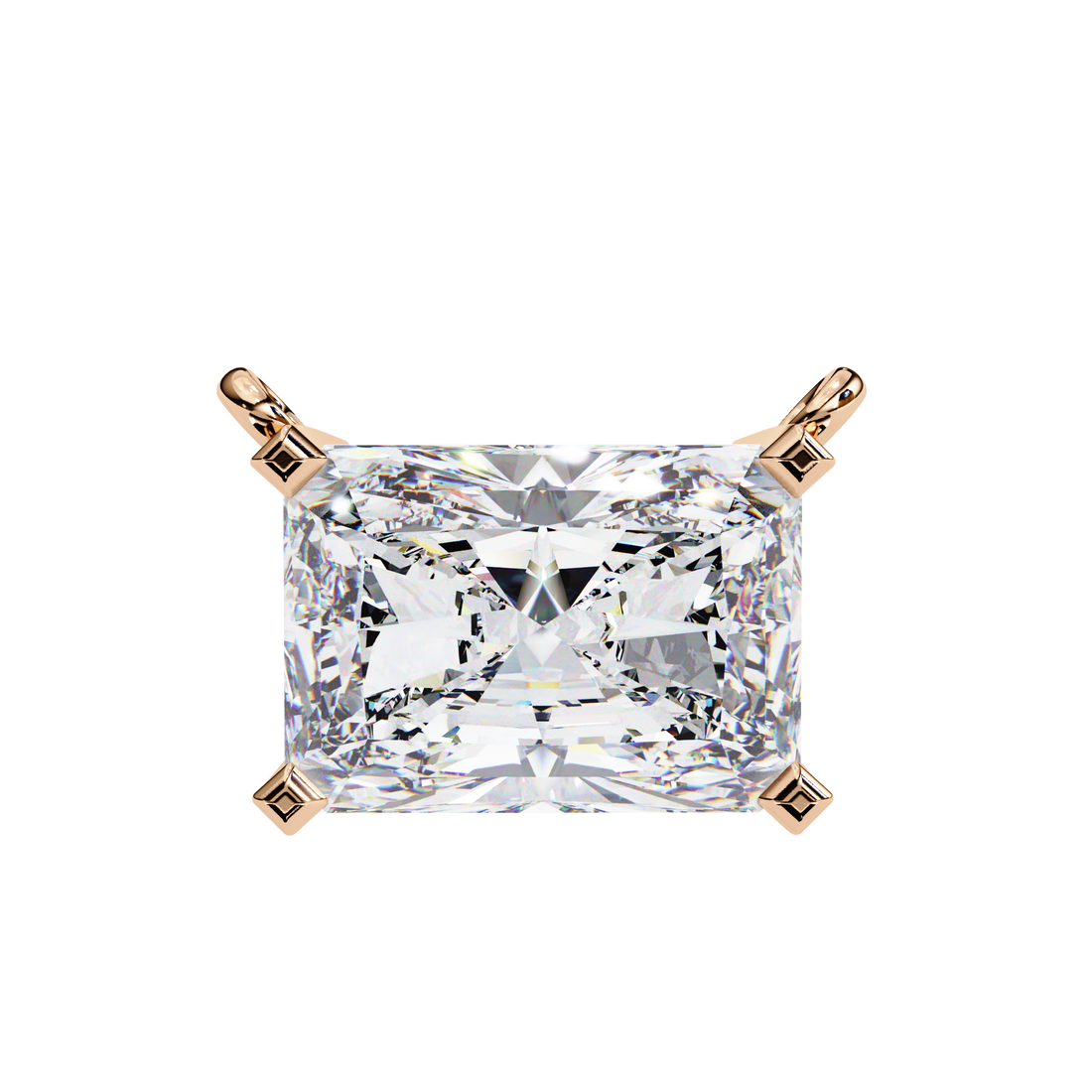 East West Diamond pendant with chain