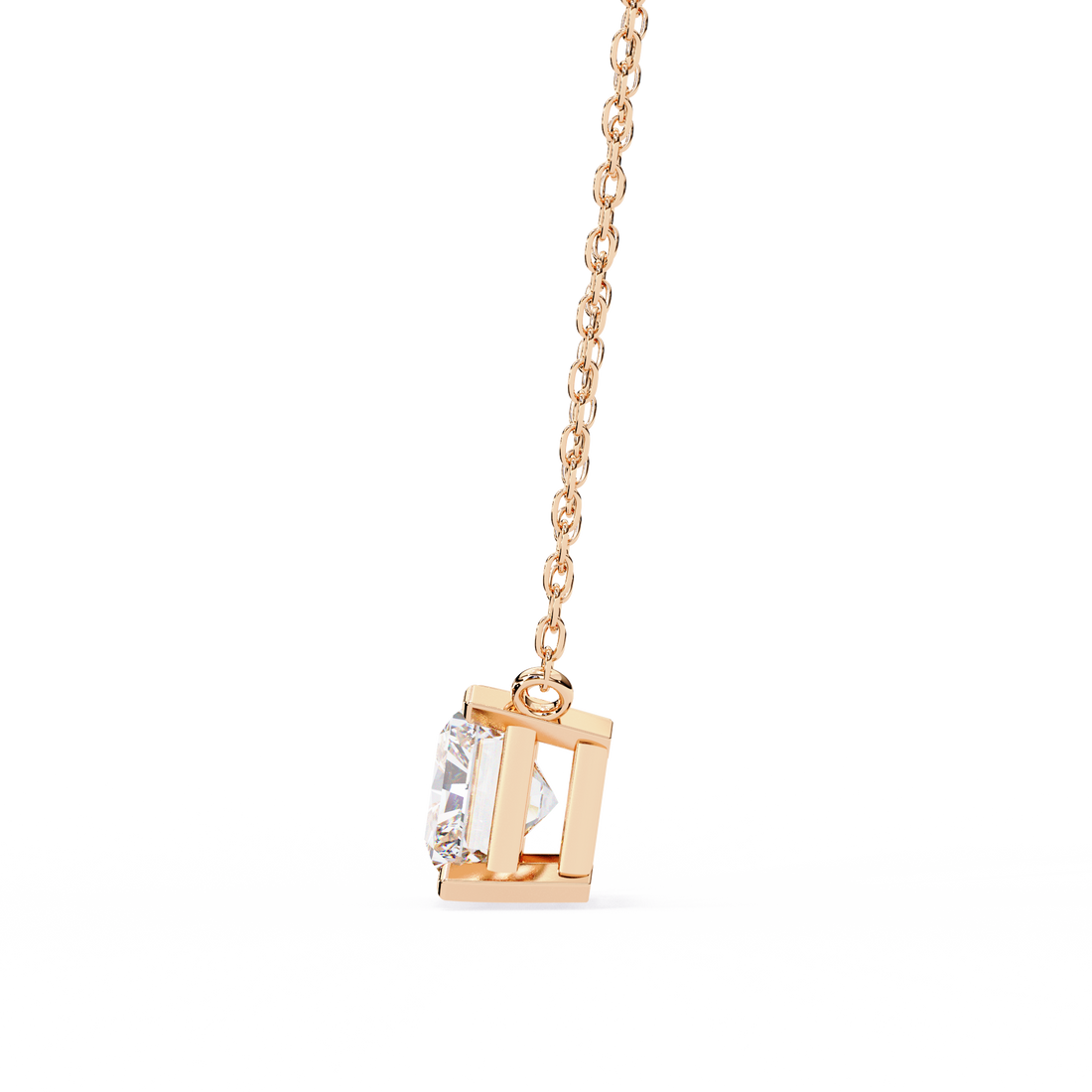 East West Diamond pendant with chain