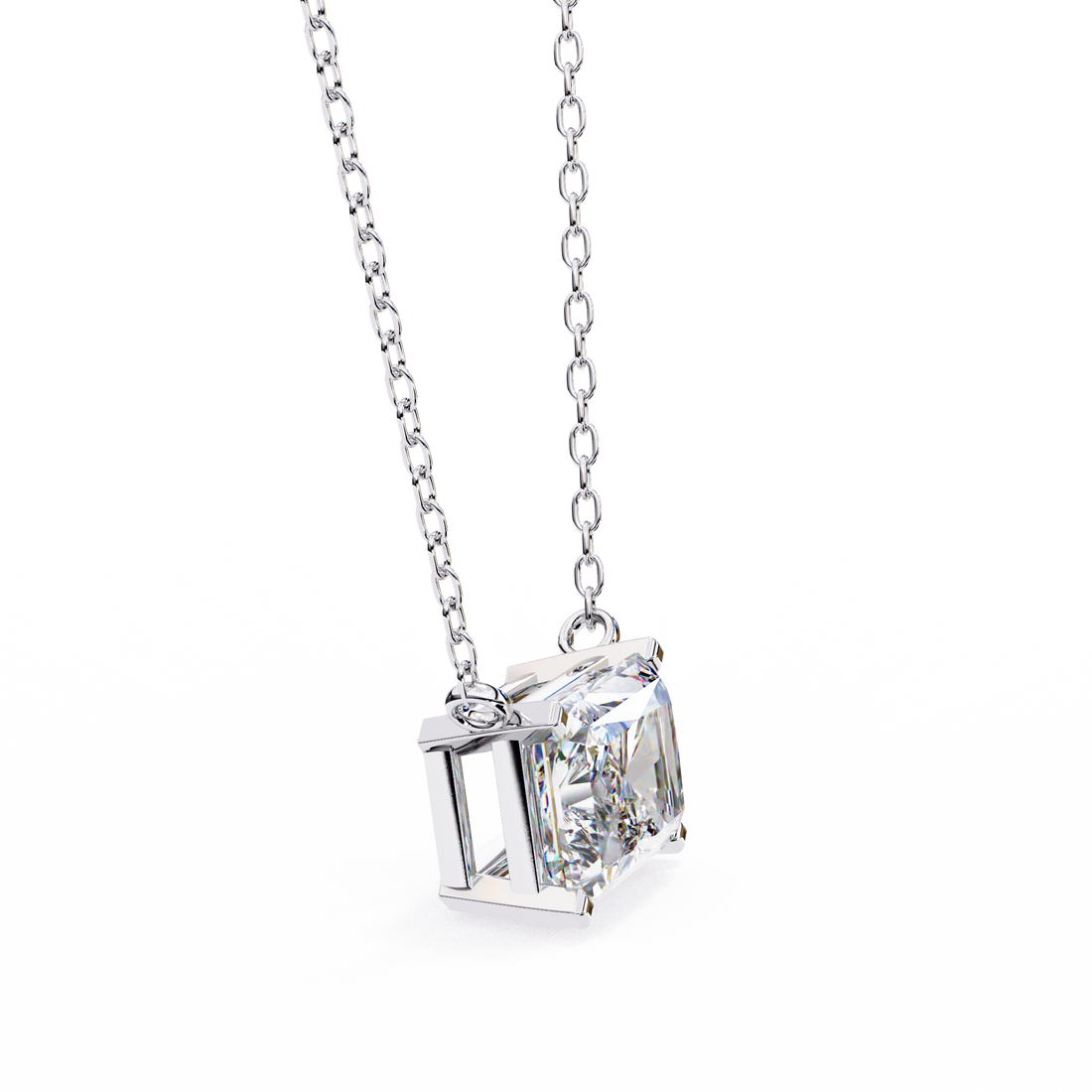 East West Diamond pendant with chain