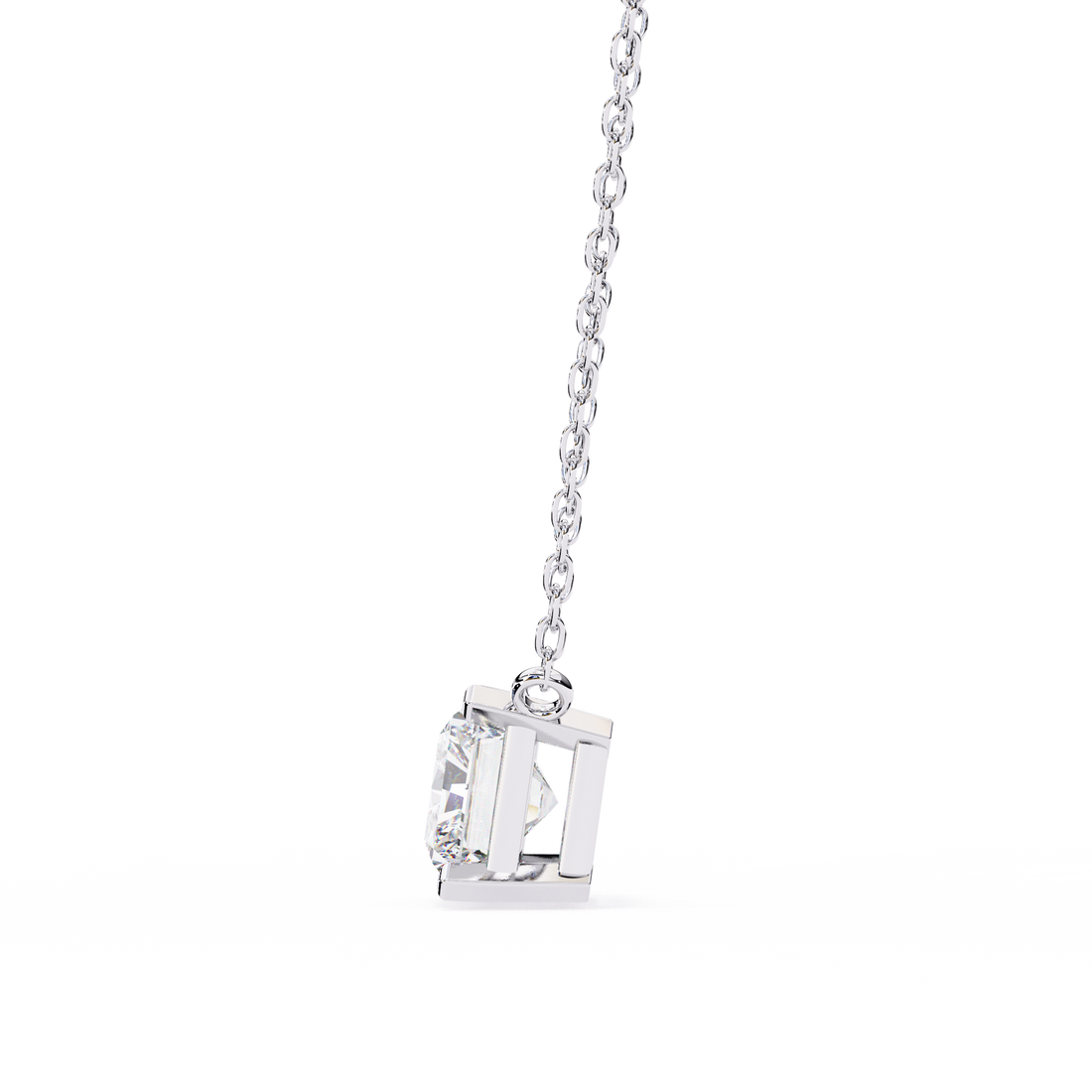 East West Diamond pendant with chain