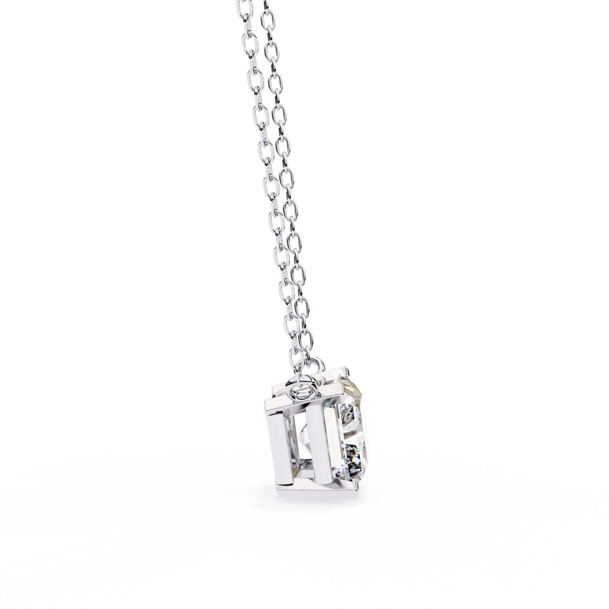 East West Diamond pendant with chain