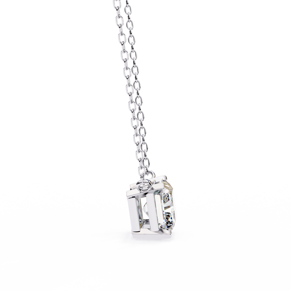 East West Diamond pendant with chain