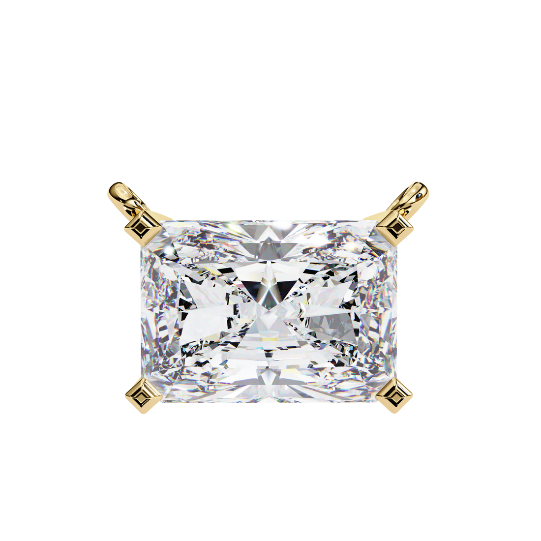 East West Diamond pendant with chain
