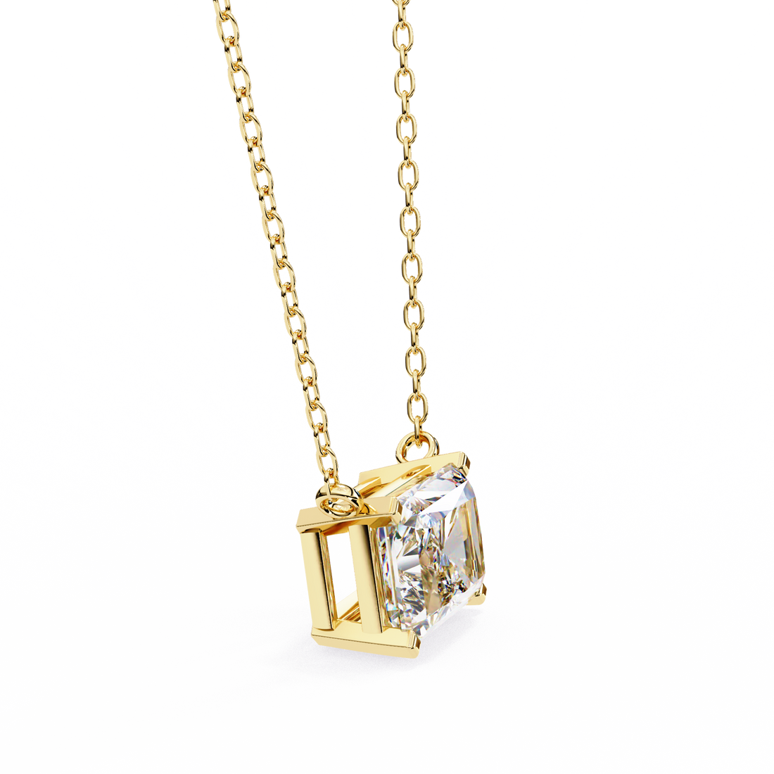 East West Diamond pendant with chain