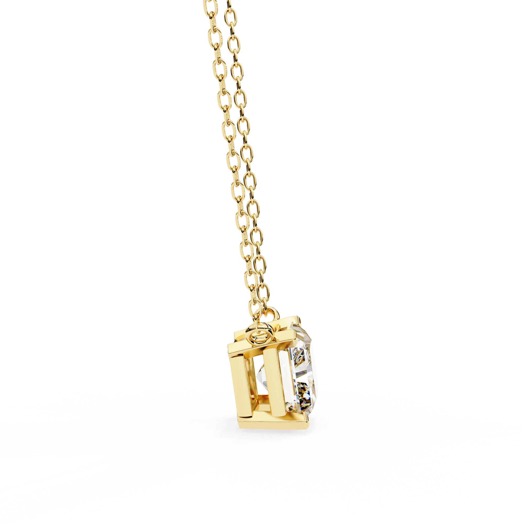 East West Diamond pendant with chain