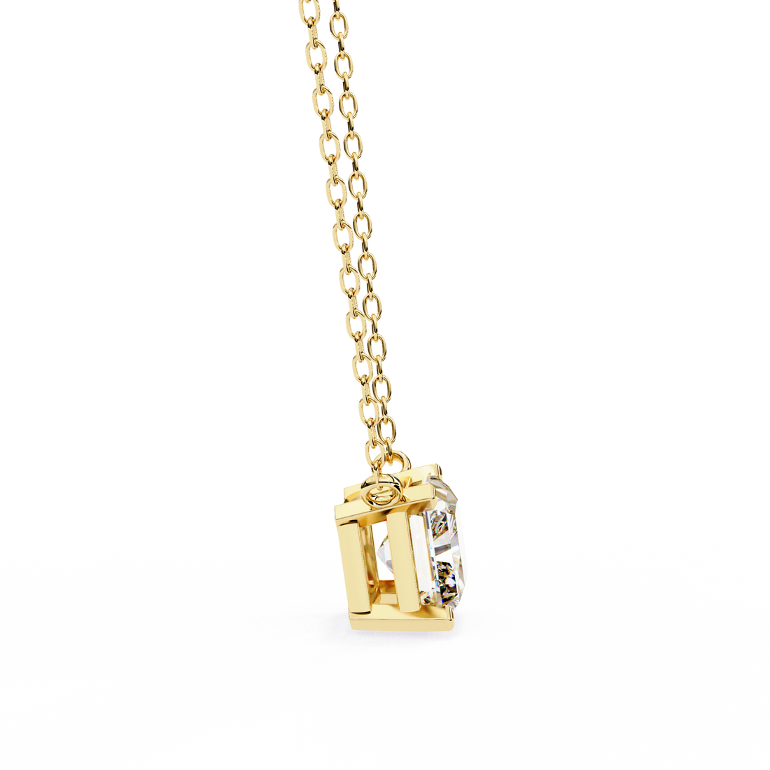 East West Diamond pendant with chain