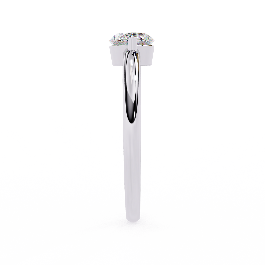 East West Oval Diamond Ring