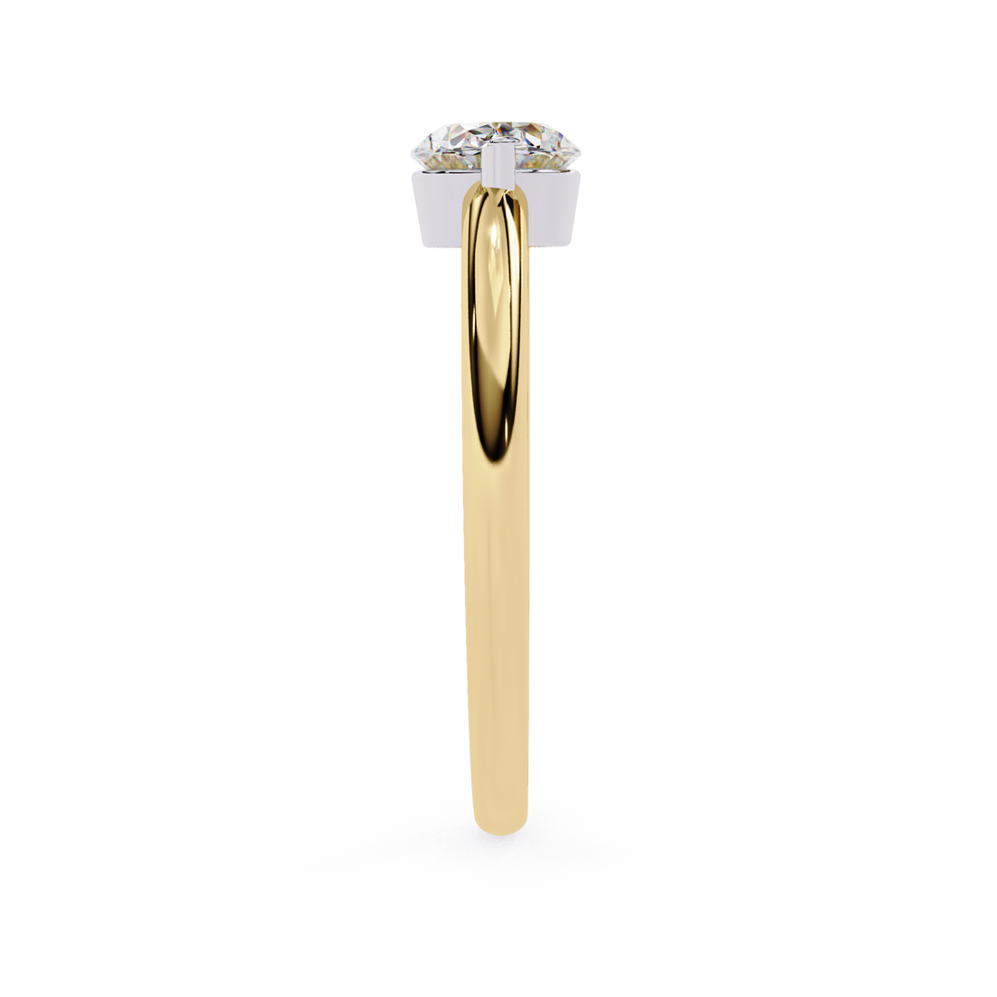 East West Oval Diamond Ring