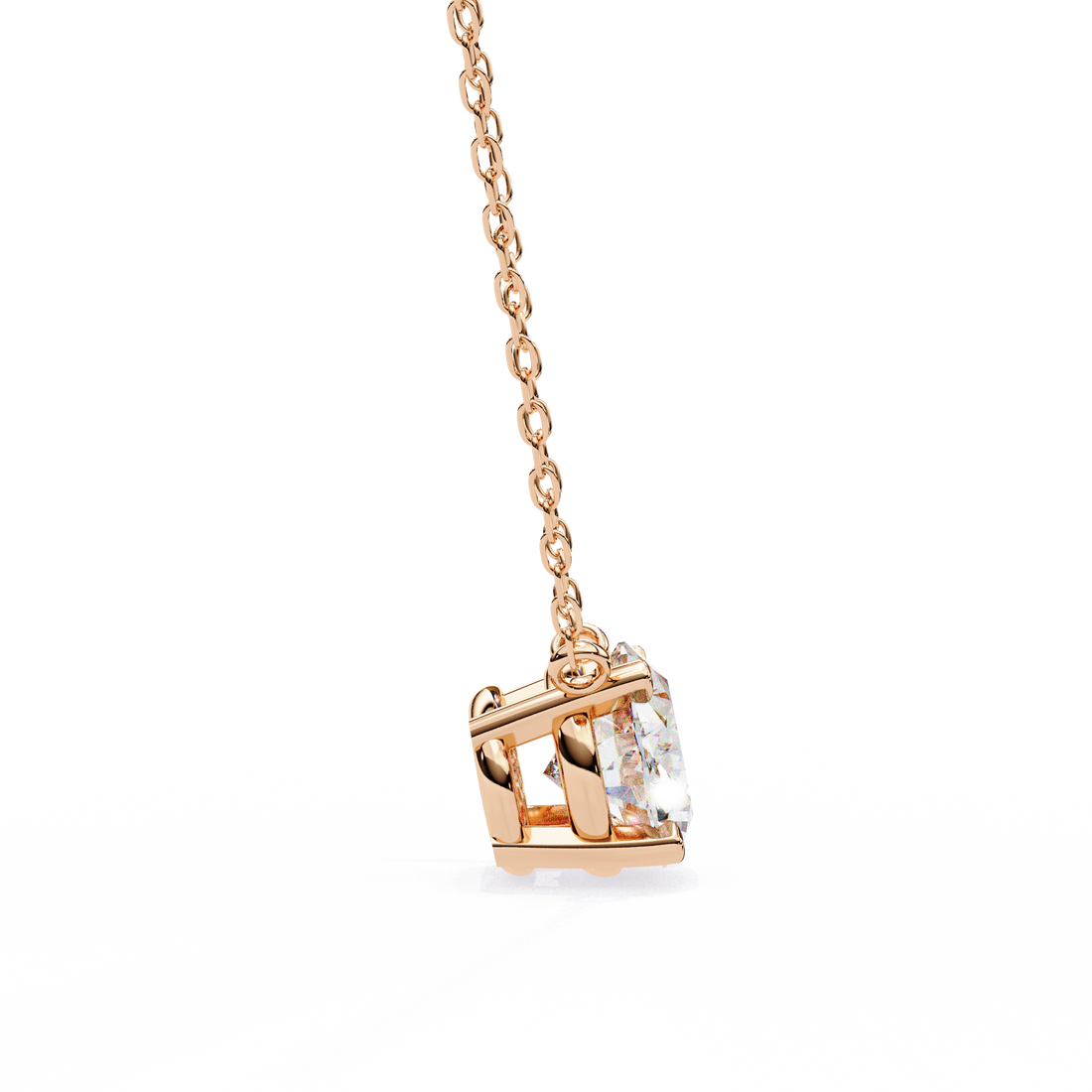 East West Oval Diamond pendant with Chain