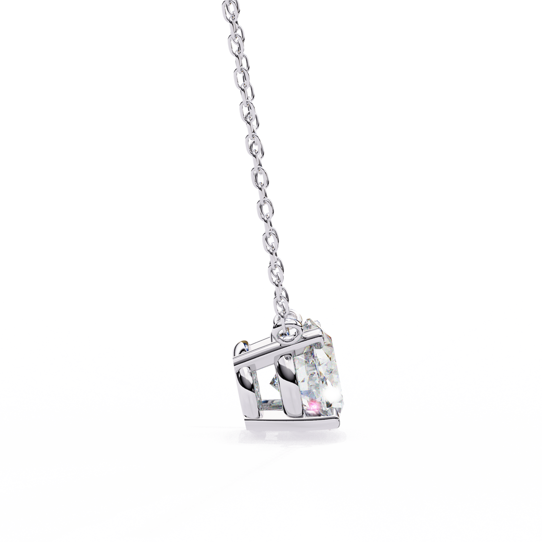 East West Oval Diamond pendant with Chain