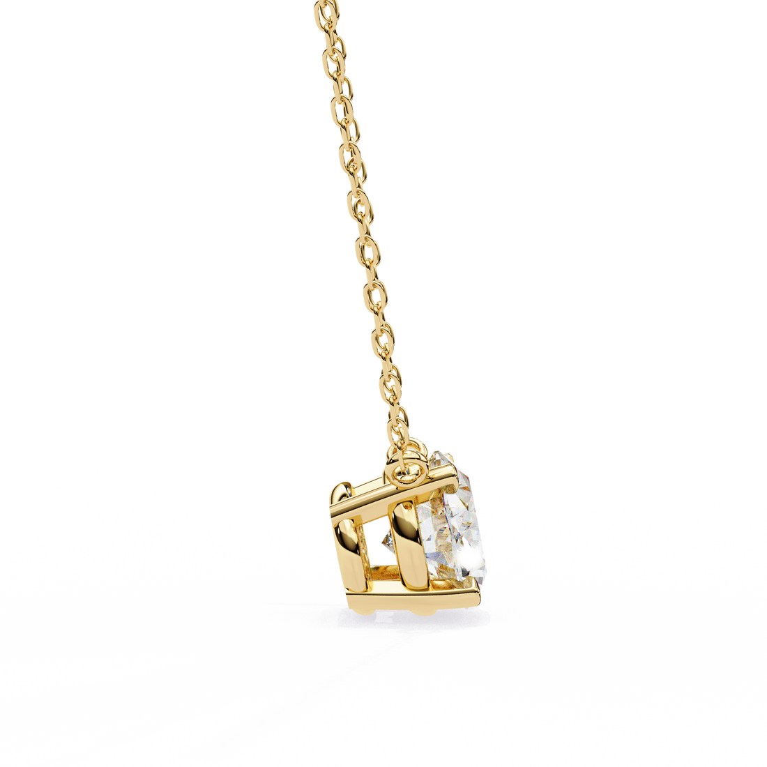 East West Oval Diamond pendant with Chain