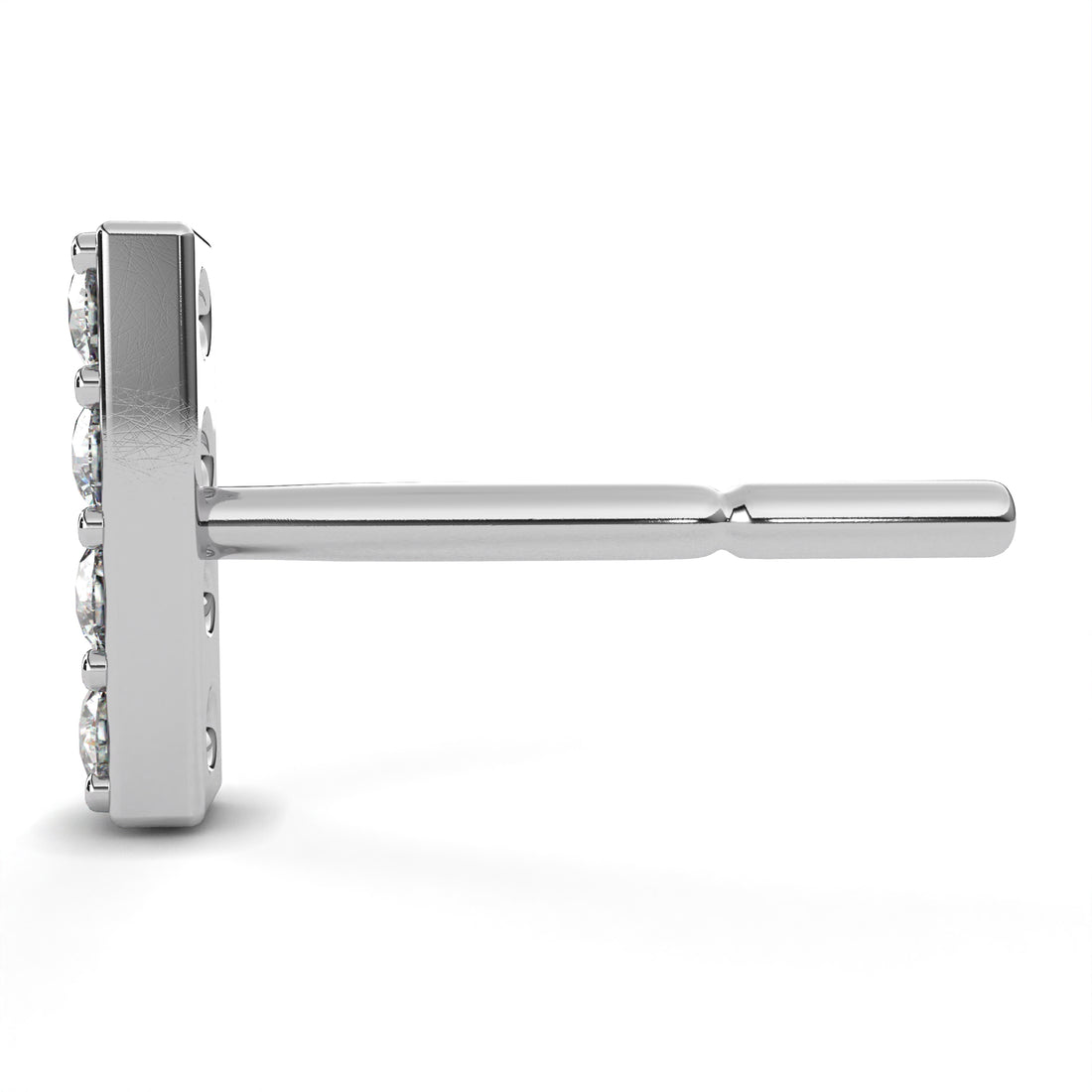 Echo Line Diamond Earrings In 925 Silver