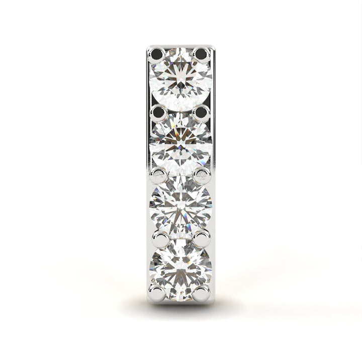 Echo Line Diamond Earrings In 925 Silver