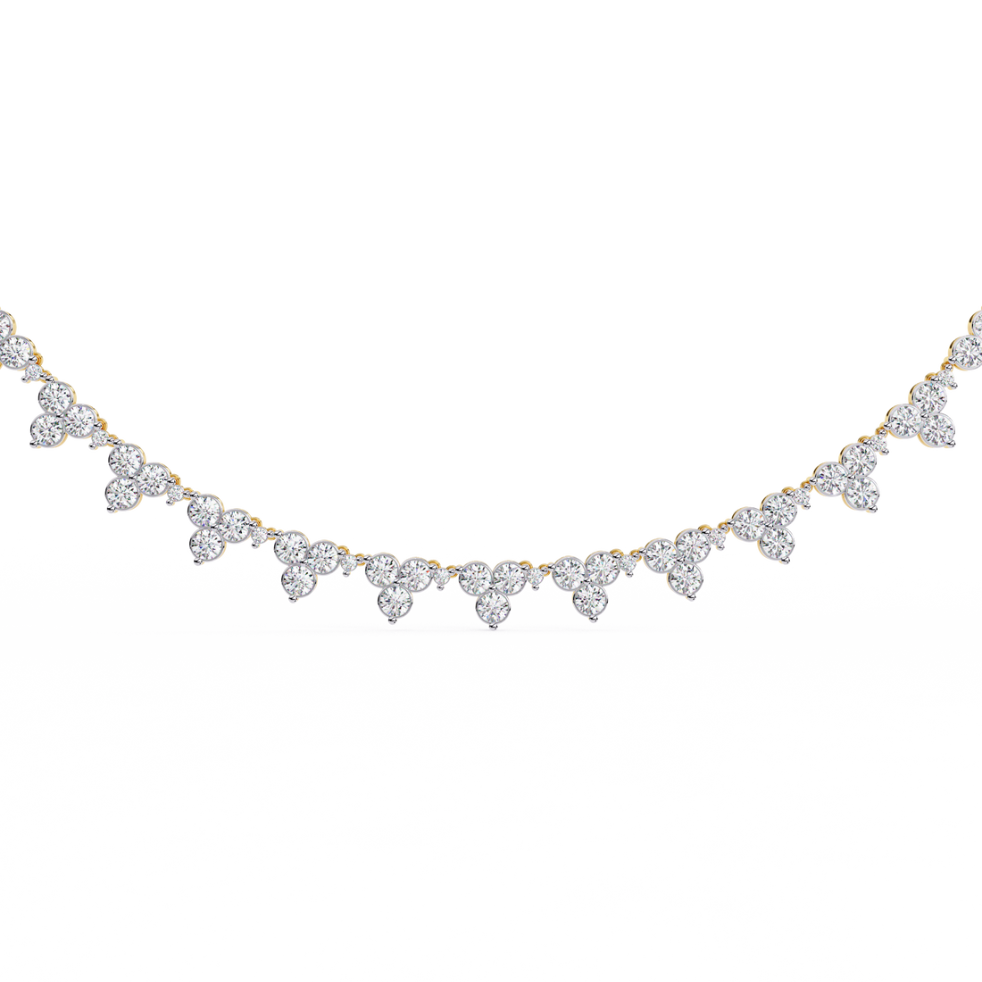 Elegant Cluster Lab Grown Diamond Necklace