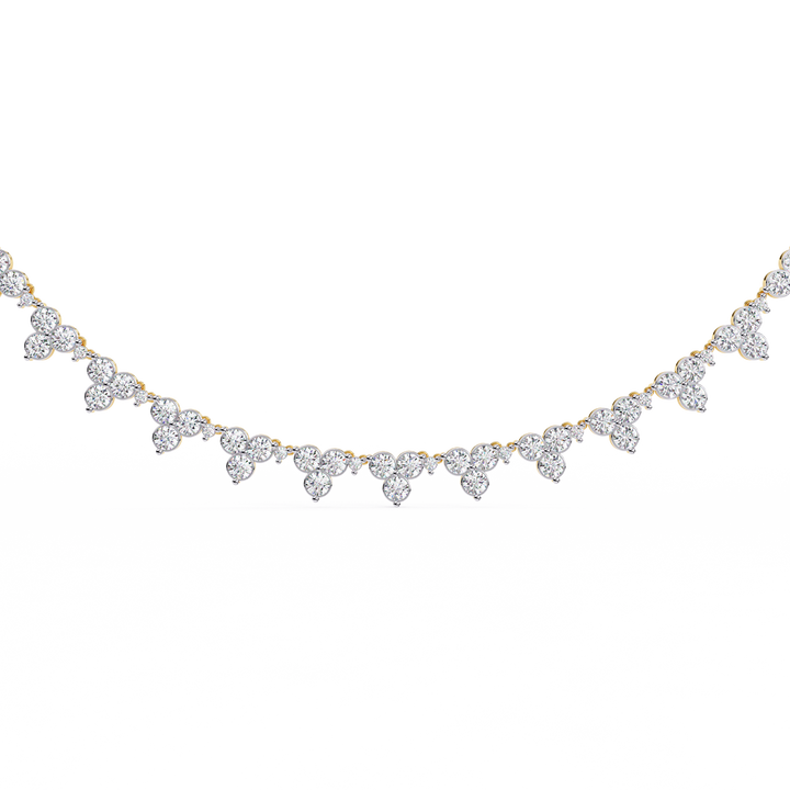 Elegant Cluster Lab Grown Diamond Necklace