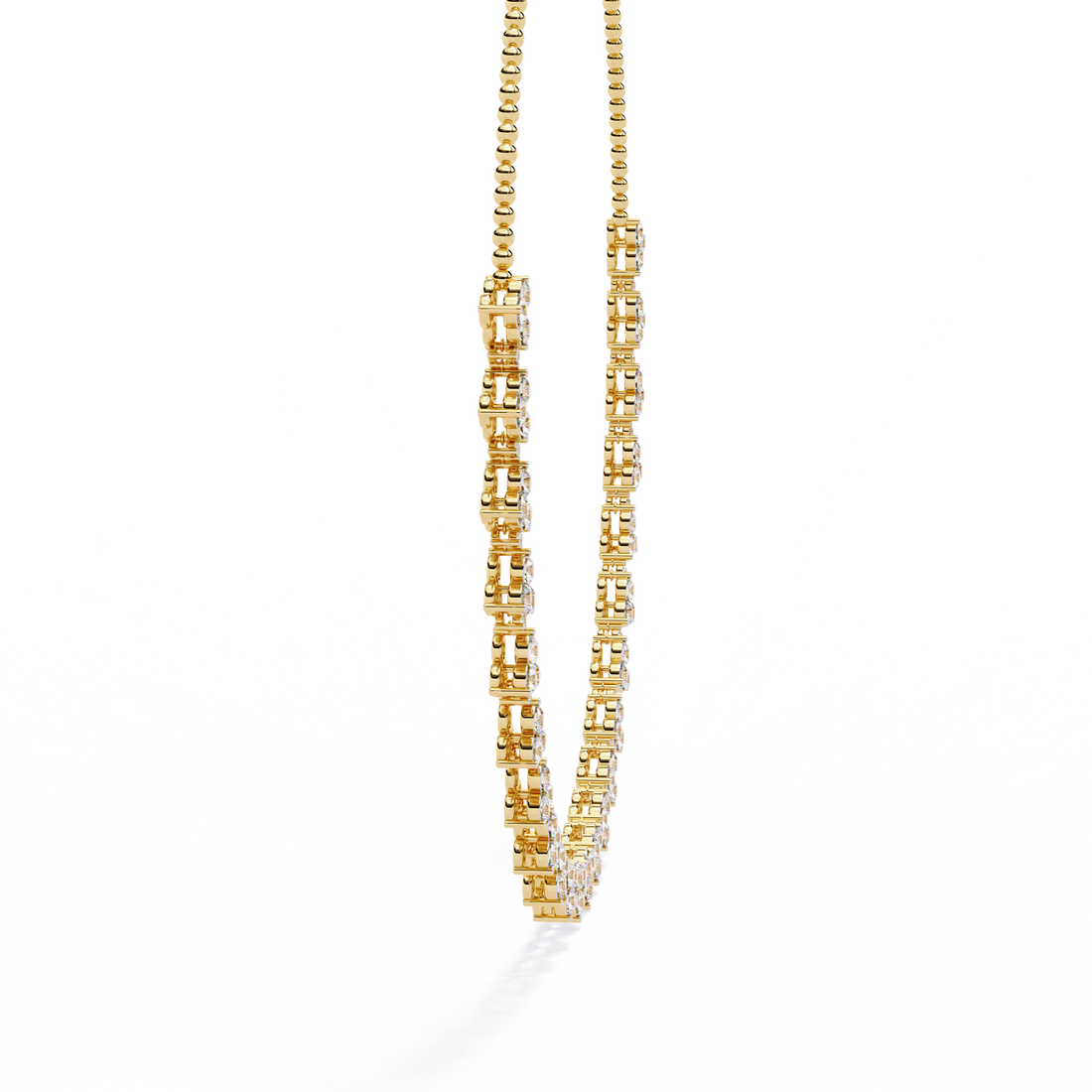 Elegant Cluster Lab Grown Diamond Necklace