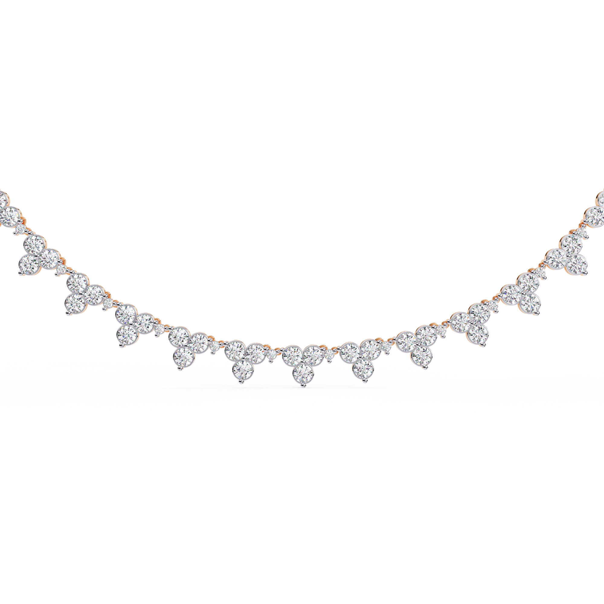 Elegant Cluster Lab Grown Diamond Necklace