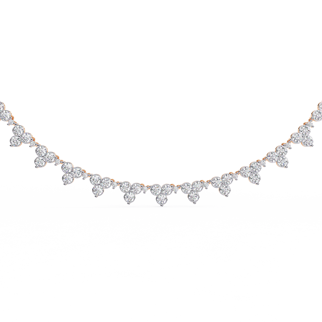 Elegant Cluster Lab Grown Diamond Necklace