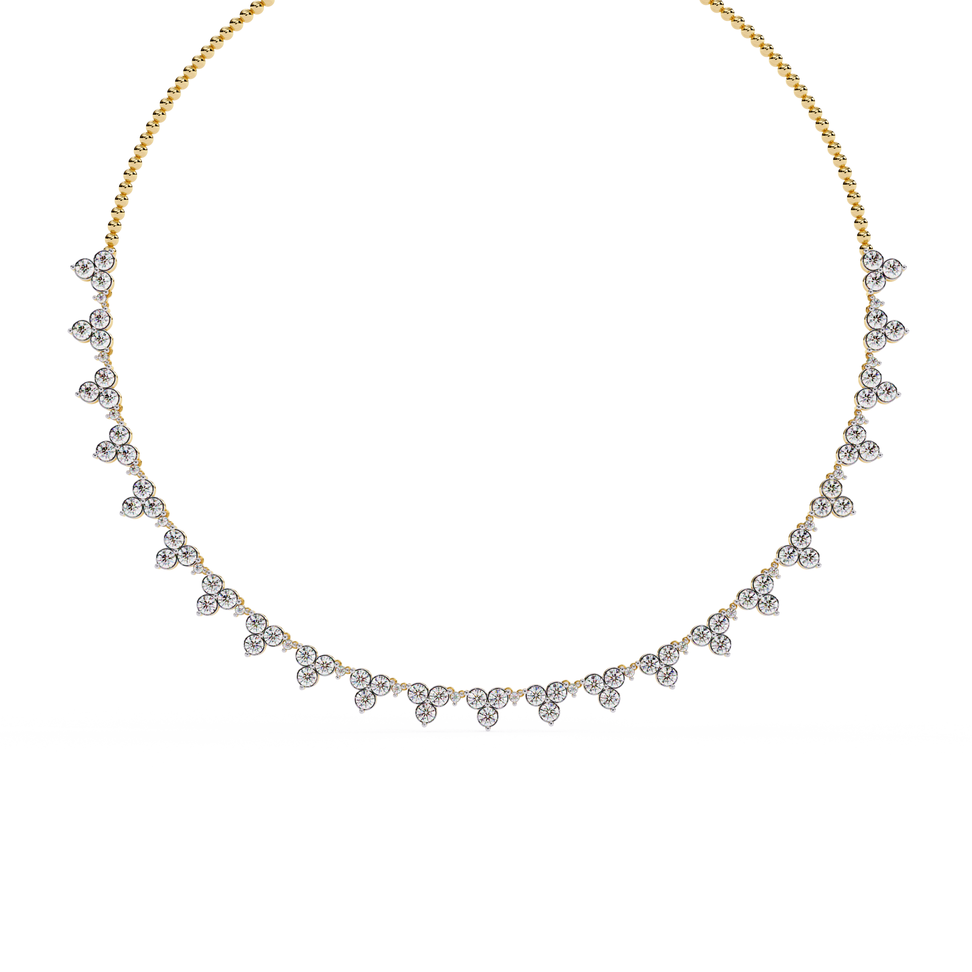 Elegant Cluster Lab Grown Diamond Necklace