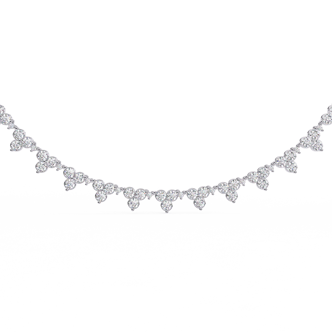 Elegant Cluster Lab Grown Diamond Necklace