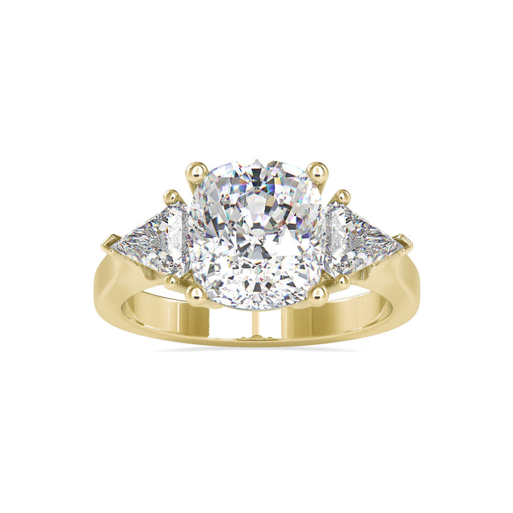 Elegant Cushion Cut Diamond Ring with Accents