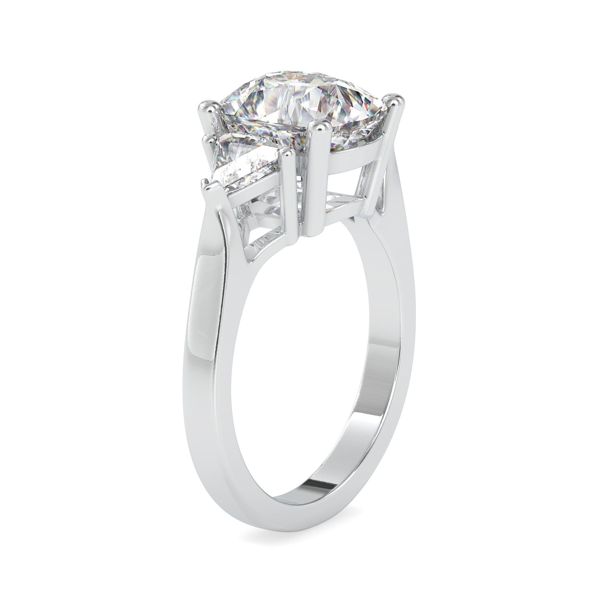 Elegant Cushion Cut Diamond Ring with Accents 5