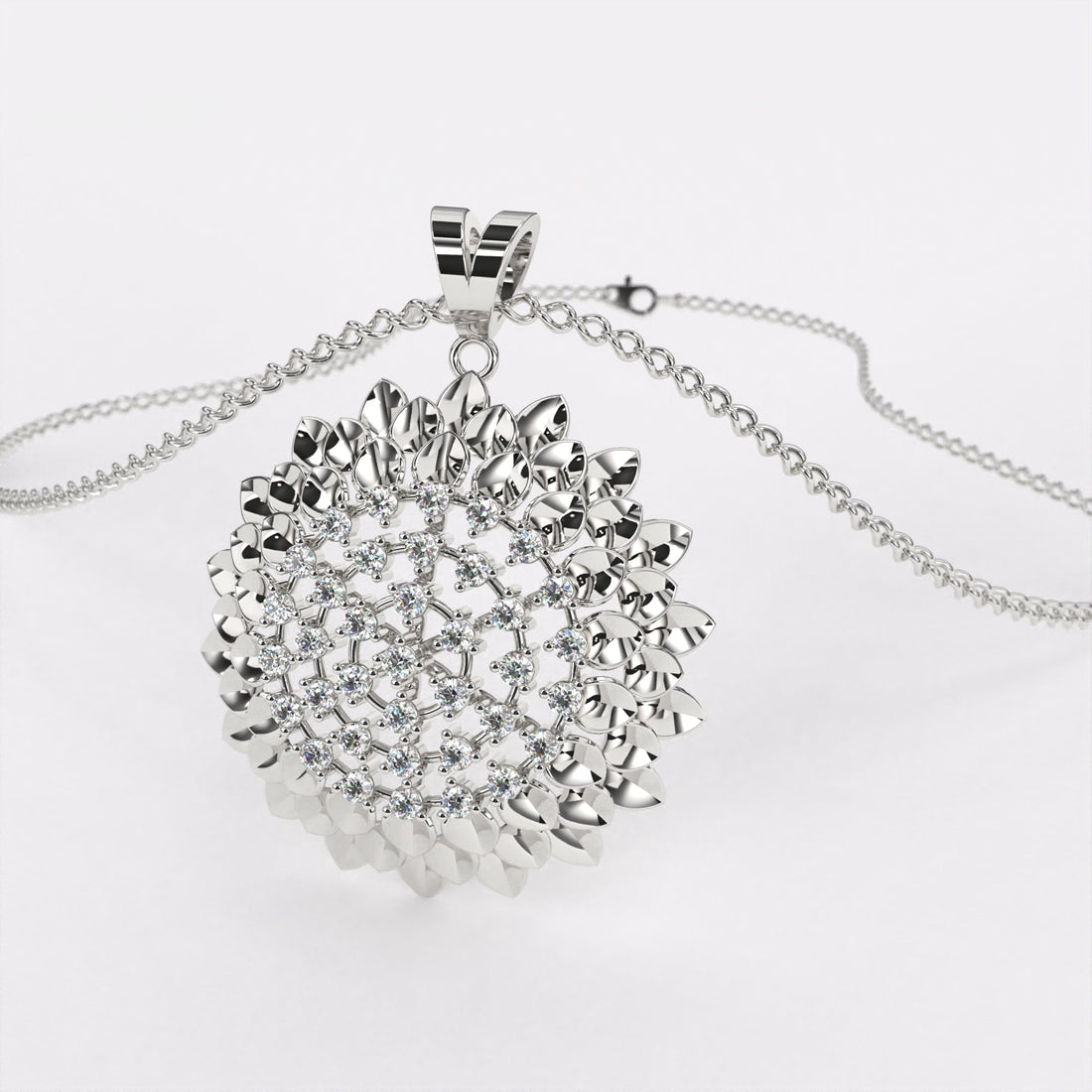 Elegant Flow Diamond Pendant