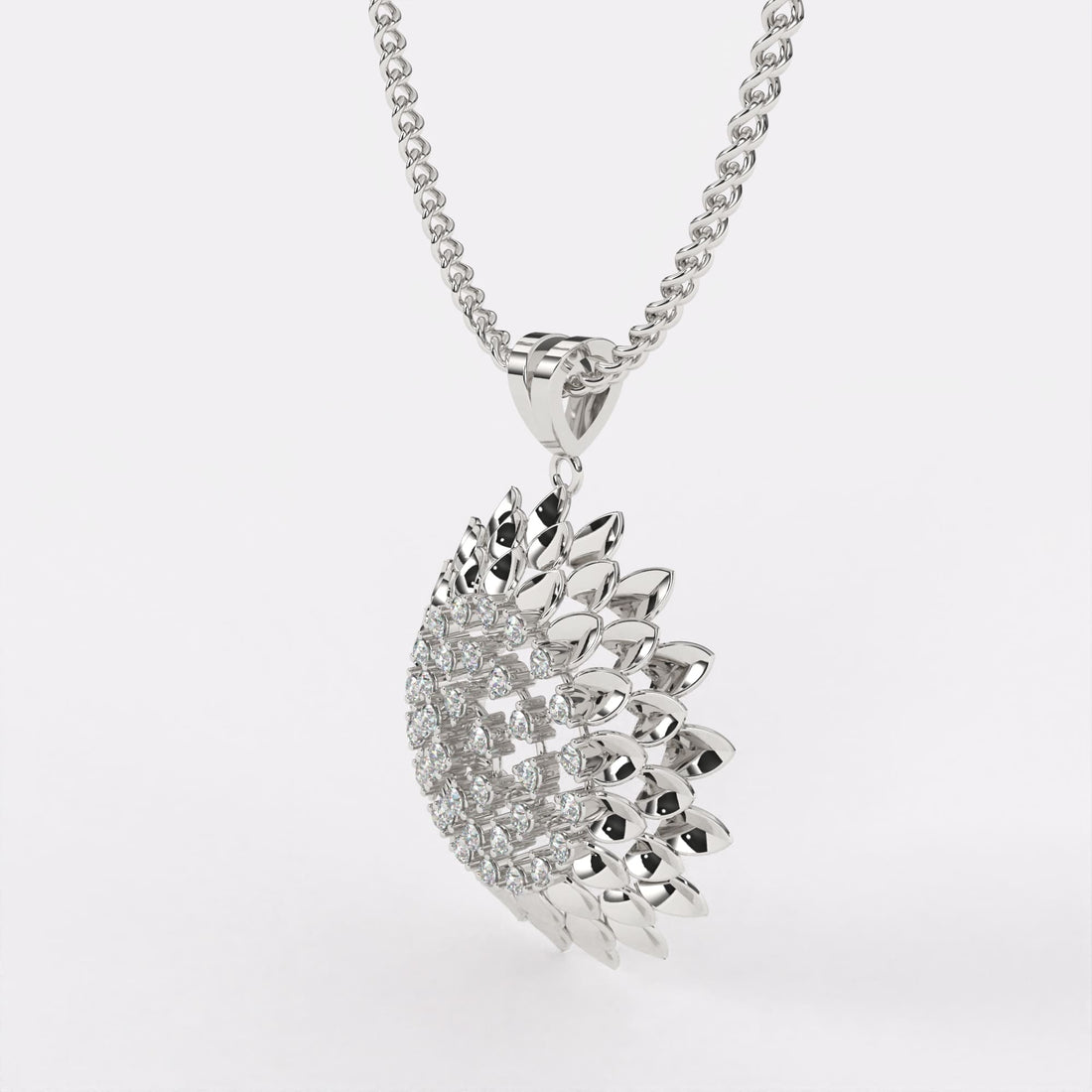 Elegant Flow Diamond Pendant