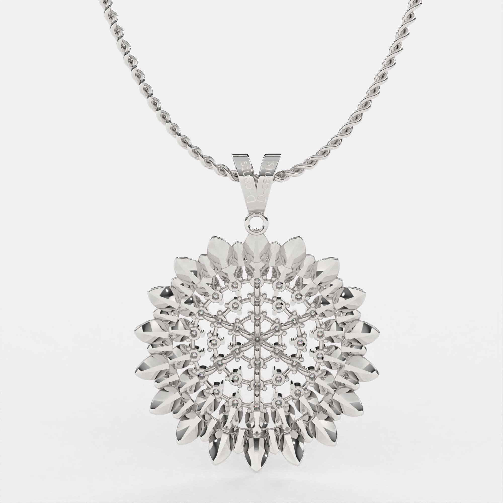 Elegant Flow Diamond Pendant